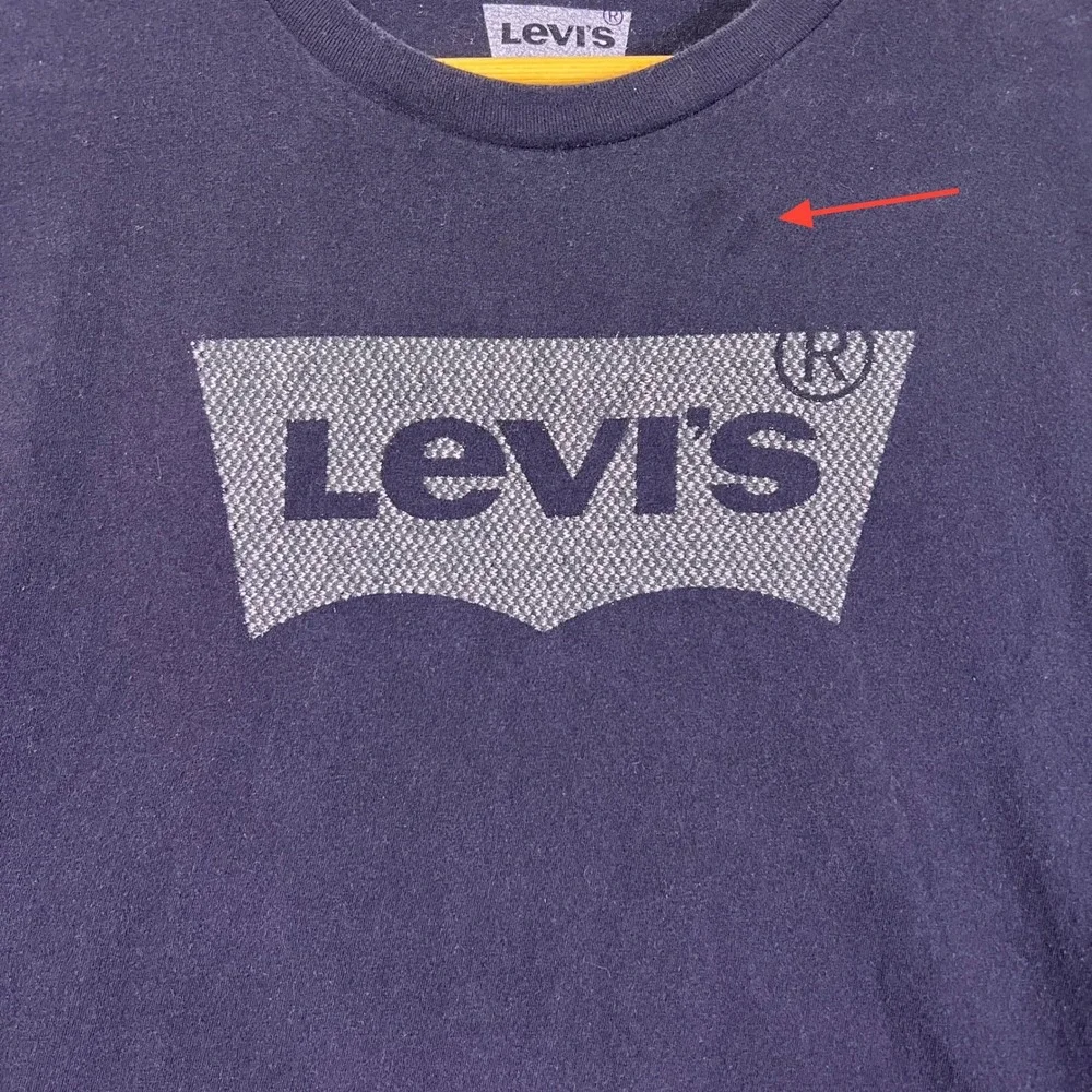 Levi's Batwing Graphic Logo Short Sleeve T Shirt Mens XL Black Cotton